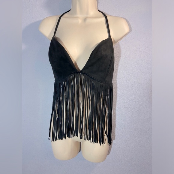 Tops - Fringe cowgirl halter top